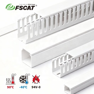Fscat 25x16mm PVC hệ thống dây điện cáp Duct linh hoạt nhựa Trunking PVC dây mương bền điện dây quản lý - Product Image 5
