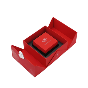 Caja de Regalo para Joyería con Diseño de Rosa LOVE, Doble Puerta, 16 Piezas, Color Personalizado, Logotipo con Estampado UV/en Caliente, Cartón Reciclable, Marca Gigo - Product Image 3