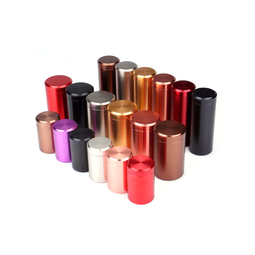 Металлический алюминиевый водонепроницаемый контейнер для хранения еды, печенья, специй, чая, конфет