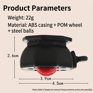 Rueda Giratoria Moderna de Plástico para Muebles con Freno, Doble Rodamiento de Bolas, Montaje Autoadhesivo, Capacidad de Carga de 50 kg, Fácil Instalación - Product Image 6