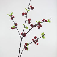 Künstlicher Mini-Apfelzweig für Heimdekoration, Abschlussfeier-Dekoration und Blumenarrangements, Fotografie-Requisiten, Küchen-Dekoration