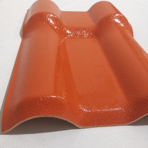 กระเบื้องหลังคาพลาสติกทนการกัดกร่อน เรซินสังเคราะห์ ASA PVC รูปทรงสี่เหลี่ยมคางหมู <span class=keywords><strong>แผ่น</strong></span>หลังคา <span class=keywords><strong>UPVC</strong></span> - Product Image 1