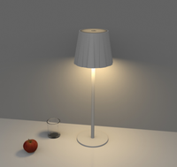 Lampe de table décorative LED sans fil à design plissé créatif, rechargeable par USB, pour restaurant, chambre et salon