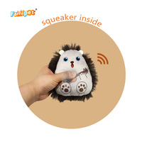 Famipet Fabricant, Vente en gros personnalisée, Nouveau jouet en peluche doux et froissé pour animaux de compagnie, design hérisson mignon, jouet couineur pour chien
