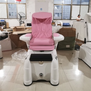 Kisen Luxury Modern Light Grey Spa Chair Electric Foot Reflexology Manicure Pedicure Chair for Nail Salon - Product Image 2