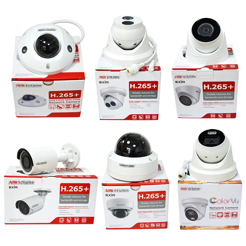 Oem HIK Smart Hybrid Light 2MP 4MP 5MP 6MP 8MP 4K Full Color Dome Turret Bullet PoE Surveillance IP CCTV Security Network Camera