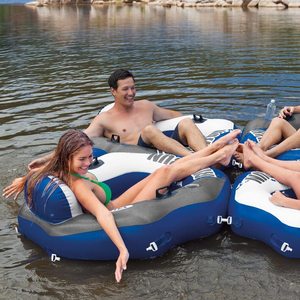 Intex 58854 <strong>River</strong> <strong>Run</strong> Connect Lounge <strong>Inflatable</strong> <strong>Floating</strong> Water Tube With Cup Holders - Product Image 4