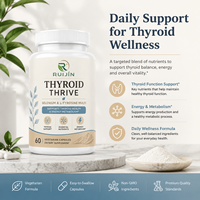 Capsules de soutien de la thyroïde OEM, L-Tyrosine, I-Kelp, Ashwagandha, soutien immunitaire, complément en marque privée, 60 capsules, adulte