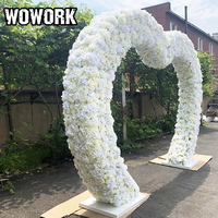Arche de mariage WOWORK 2026 de 8 pieds, grande forme de cœur, RGBW, imperméable, pour la décoration de mariage en extérieur
