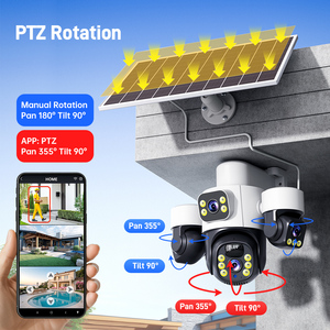 12MP 8K không dây 4G IP PTZ năng lượng mặt trời cctv camera 3 ống kính ngoài trời hệ thống an ninh máy ảnh CMOS Pan-Tilt thẻ Sim truy cập mạng máy ảnh - Product Image 6