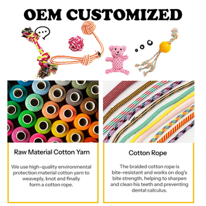 Fabrika özel sıcak satış Pet eğitim köpek çiğneme oyuncakları diş temizleme dolması halat oyuncakları köpek için - Product Image 6