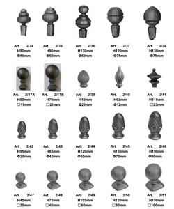 Productos de hierro forjado de herrería de 55mm Esferas de <span class=keywords><strong>límite</strong></span> Componentes ornamentales Elementos para piezas de valla de puerta - Product Image 4