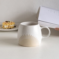 Mug Keramik Bunga Sutra Gaya Ins dengan Sedikit Cacat, Cangkir Sarapan Desain Sederhana, Cangkir Kopi Wanita, Cangkir Pelajar, Cangkir Cina untuk Hadiah Pindah Rumah