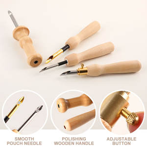Juego de <span class=keywords><strong>Enhebrador</strong></span> de Fieltro con Aguja de Perforación Mágica, Mango de Madera, Alfombra, Hilo, Aguja, Bordado, Herramientas de Bricolaje - Product Image 4