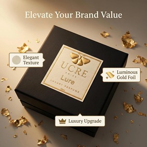 Etichette Adesive Personalizzate di Lusso con Sigillo <span class=keywords><strong>3D</strong></span>, Carta Goffrata Opaca con Lamina Dorata, Adesivi con Logo in Rilievo per Profumi - Product Image 3