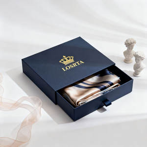 Tamaño personalizado Logo forma Diseño impresión cartón blanco texturizado embalaje calcetines guantes ropa interior cajón de papel caja con asa - Product Image 3