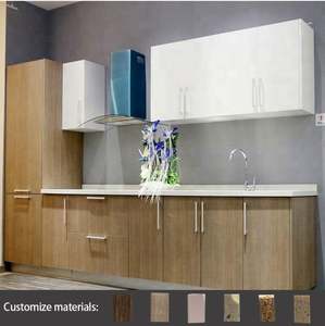 Armoire de cuisine à base en bois avec tiroir coulissant laqué, style italien, en kit, Foshan, armoire de cuisine intelligente en mélamine - Product Image 4