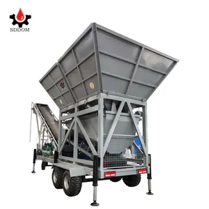 Mesin Teknik & Konstruksi 50 90m3/jam Konveyor Sabuk Pengaduk Beton Kering <span class=keywords><strong>Liebherr</strong></span> Mobile Concrete Batch <span class=keywords><strong>Plant</strong></span> - Product Image 1