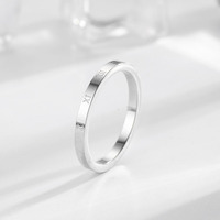 Bague simple en acier inoxydable pour femme, style japonais, plaquée or, petit design, accessoire tendance, cadeau