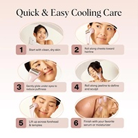 Rouleau de massage facial en acier inoxydable personnalisé avec logo pour rafraîchir la peau, réduire les gonflements, les maux de tête et soulager les irritations