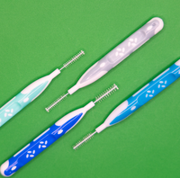 Je forme la brosse interdentaire dentaire colorée TPE pour les dents dentaires paquet de carte blister propre saveur de menthe