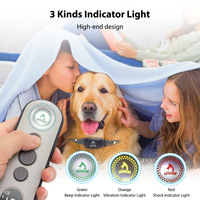 Eléctrico IPX7 impermeable 300M Control remoto mascota antiladridos recargable tono de advertencia vibración choque estático Collar de entrenamiento para perros