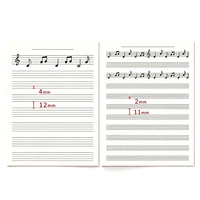 Cuaderno de Partituras Personalizado, Encuadernado con Grapa, Papel para Partituras, para Teoría de Composición Musical y Estudiantes