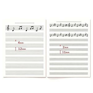Carnet de manuscrit musical personnalisé, relié à cheval, en papier à staves, pour la théorie de la composition musicale et les étudiants - Product Image 5