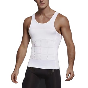 Hygieia Tùy Chỉnh Người Đàn Ông Của Nén <span class=keywords><strong>Undershirt</strong></span> Giảm Béo Shapewear Vest Tập Thể Dục Tummy Kiểm Soát Cơ Thể Shaper Vest Cho Nam Giới - Product Image 1