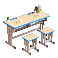 Table d'étude personnalisable pour enfants, bureau facile à nettoyer et à écrire dessus, mobilier écologique pour enfants, réglable en hauteur