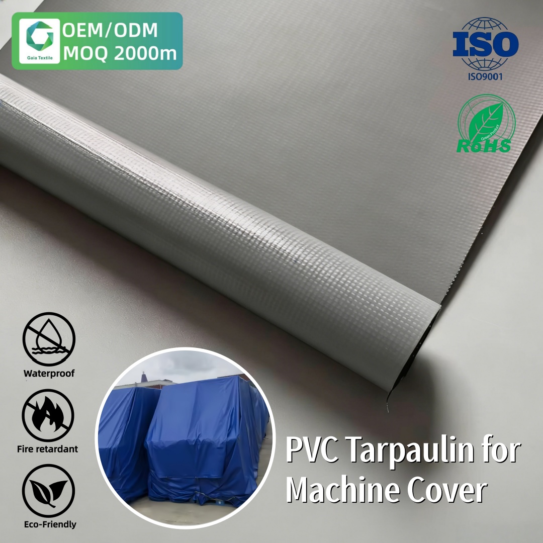 Fire Retardant Eco-Friendly Polyester Base Sustainable Industrial Fabric 650GSM 1000D PVC Tarpaulin for Machine Pallet Cover