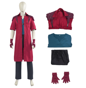 Ecoparty Dante DMC juego Anime Cosplay Demon Devil <span class=keywords><strong>Killer</strong></span> <span class=keywords><strong>Hunter</strong></span> peluca roja gabardina larga vestido hombre traje carnaval fiesta traje - Product Image 5