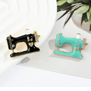 Sewing Machine <b>Brooches</b> Pins Rinhoo Fashion Jewelry Cubic Zirconia Alloy Flower Zircon <b>Womens</b> Luxury Crystal Party Wedding - Product Image 6