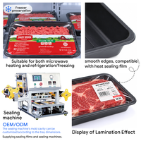 Fabrieksgemaakte, wegwerp PP plastic blisterverpakkingen voor diepvriesproducten, vers vlees, MAP-skin vacuümverpakkingen voor steak, rundvlees, brood, fruit, maïs