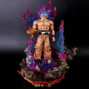 Figura Anime Super Goku de 35cm, figura <span class=keywords><strong>Gogeta</strong></span>, bolas de dragones, Super Saiyan, Sun Wukong GK, versión Heterocolor del modelo Awakening - Product Image 1