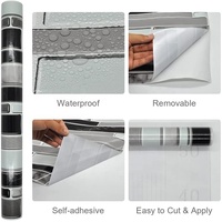Rouleaux de papier peint adhésif 3d en PVC imperméable à l'eau Papier de contact Papier peint décoratif pour la maison Cuisine Salle de bain Décoration