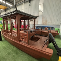 QIQU Nouveauté Populaire Bateau Électrique Touristique en PEHD Certifié CE 6km/h pour 6-8 Personnes