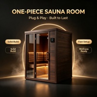 Sauna en bois monobloc Plug & Play, taille, couleur et matériaux personnalisables, cabine de sauna intérieure pour la maison, pour une utilisation en spa et bien-être
