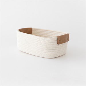 Desktop storage basket Sundry storage cotton rope basket cotton rope woven storage basket