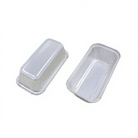 Conteneur rectangulaire jetable en aluminium de 660 ml, résistant au four et de qualité alimentaire, pour la cuisson, le barbecue et l'utilisation en cuisine