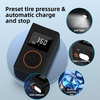 Mini gonfleur d'air de voiture sans fil portatif de pompe de pneu d'ABS électrique portatif avec l'emballage de boîte sans fil de chargeur de voiture à double usage de 150psi