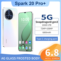 Spark 20 Pro 5G Directo de Fábrica, Cámaras Duales de 108MP+72MP, Pantalla con Resolución 2K+, Teléfono Inteligente 3G y 4G