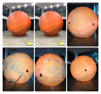 Globo Inflable Gigante con Iluminación LED de 12 Pies, Temática Espacial de Venus/Marte/Saturno, Decoración de Planeta Inflable para Publicidad
