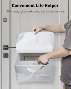 Large Size Front Door Mailbox <strong>Basket</strong> Indoor Letter Box Catch Interior <strong>Letterbox</strong> Cover Mail Slot Catcher for Door - Product Image 6