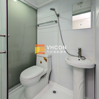 Unité de Douche Modulaire Préfabriquée Moderne de Luxe, Toilettes Portables Indépendantes, Cabine de Bain Complète