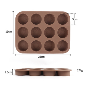 Moule à gâteau en silicone gaufré, moule à muffins en silicone de qualité alimentaire antiadhésif, plaque de cuisson sans BPA / compatible four, micro-ondes et congélateur - Product Image 2