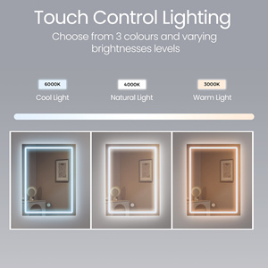 Tocador Moderno <span class=keywords><strong>VASAGLE</strong></span> Negro con Espejo LED, Cajones y Taburete para Dormitorio - Product Image 4