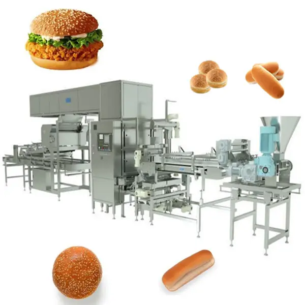 हैमबर्गर बनाने की मशीन/हैमबर्गर रोटी उत्पादन लाइन/हैमबर्गर पैटी मशीन