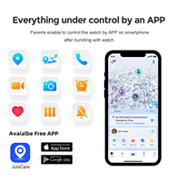 Montre connectée pour enfants LT53 4G ESIM 1,4 pouce, appels vidéo SOS, GPS, WiFi, LBS, caméra, ESIM intégré
