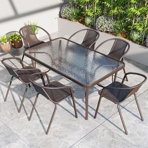 Outdoor <strong>Patio</strong> <strong>Table</strong> and Chair Set Waterproof and Sunscreen Leisure Furniture - Product Image 5